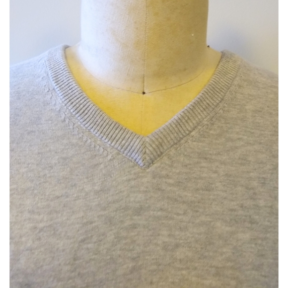 Express V Neck Sweater Gray Grey Mens Size LG - Picture 3 of 4